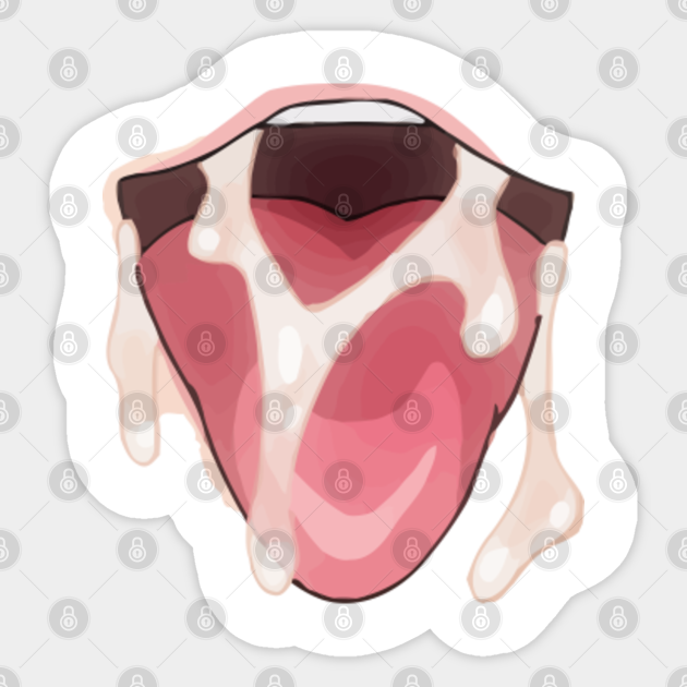 Drooling Ahegao Mouth Anime Ahegao Sticker Teepublic